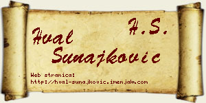 Hval Sunajković vizit kartica